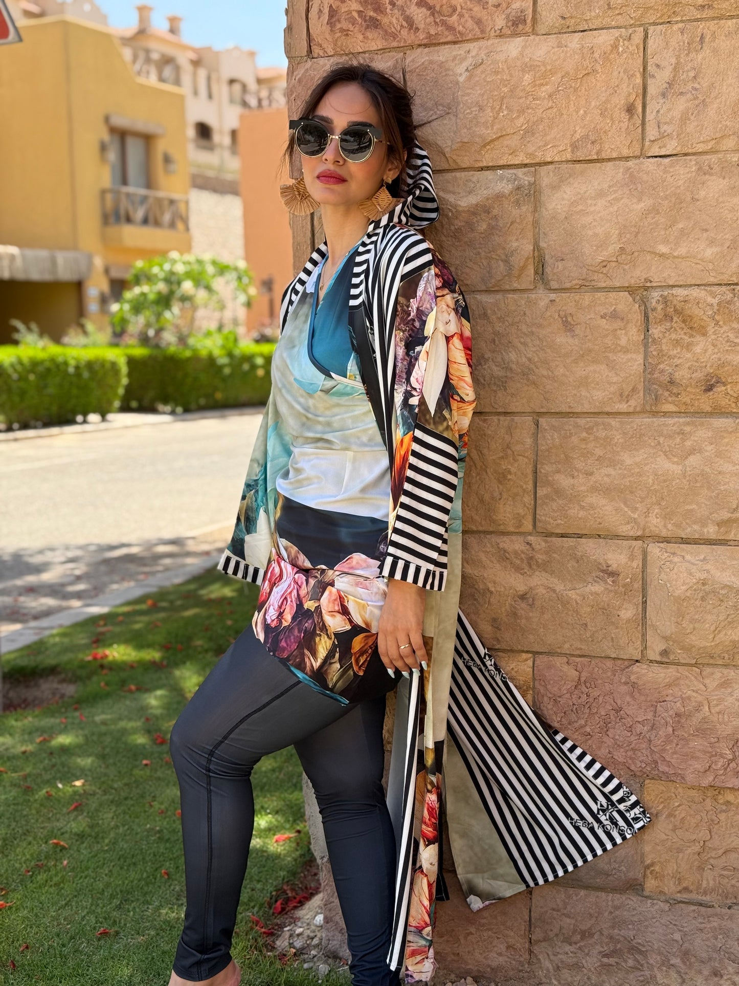 FLOWERISH STRIPED BURKINI
