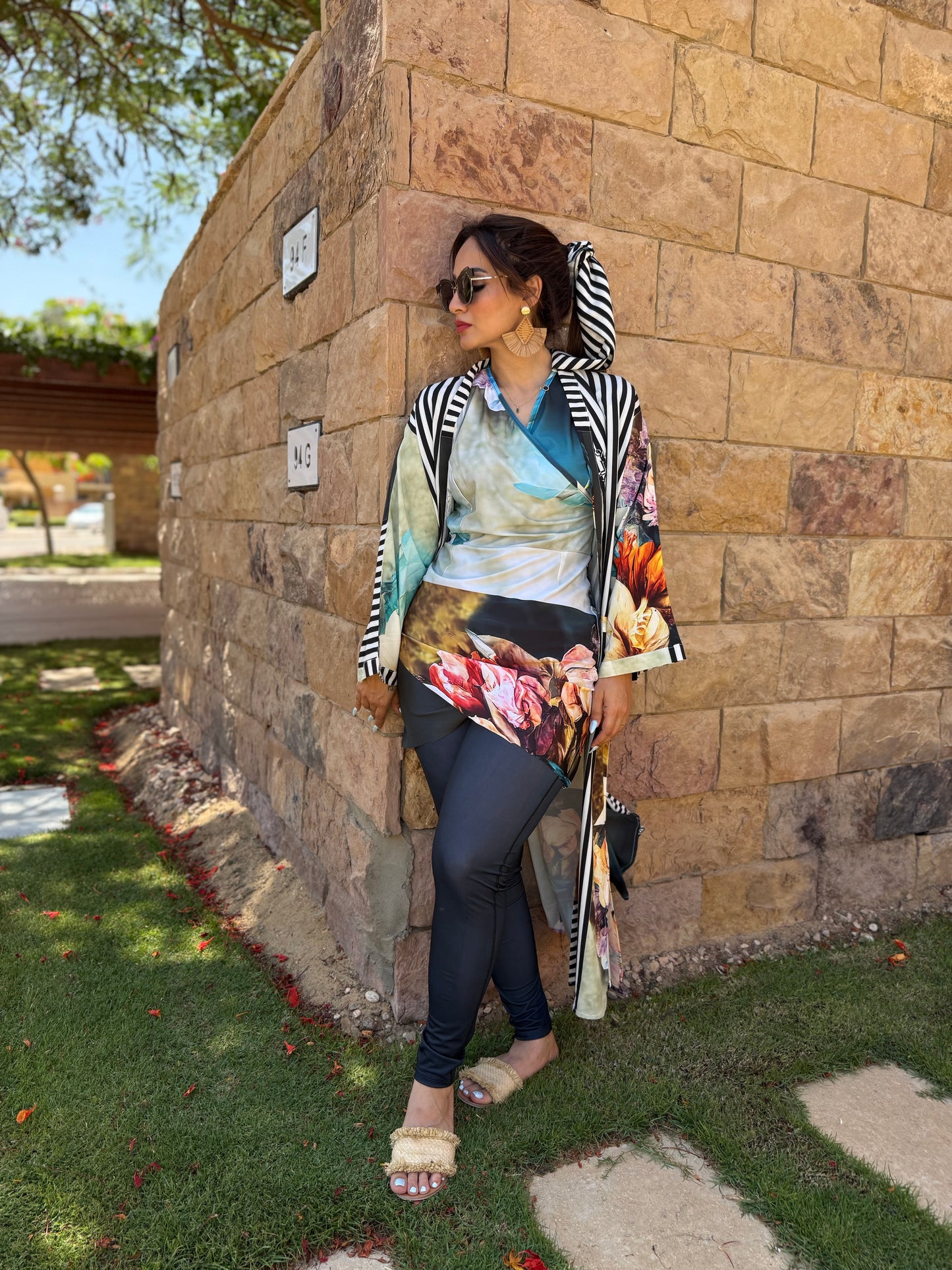 FLOWERISH STRIPED BURKINI