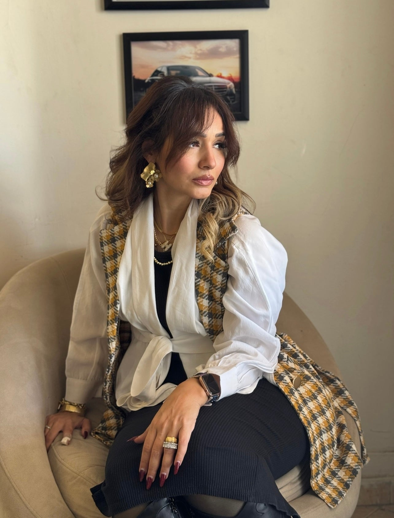 Side-belted Blouse