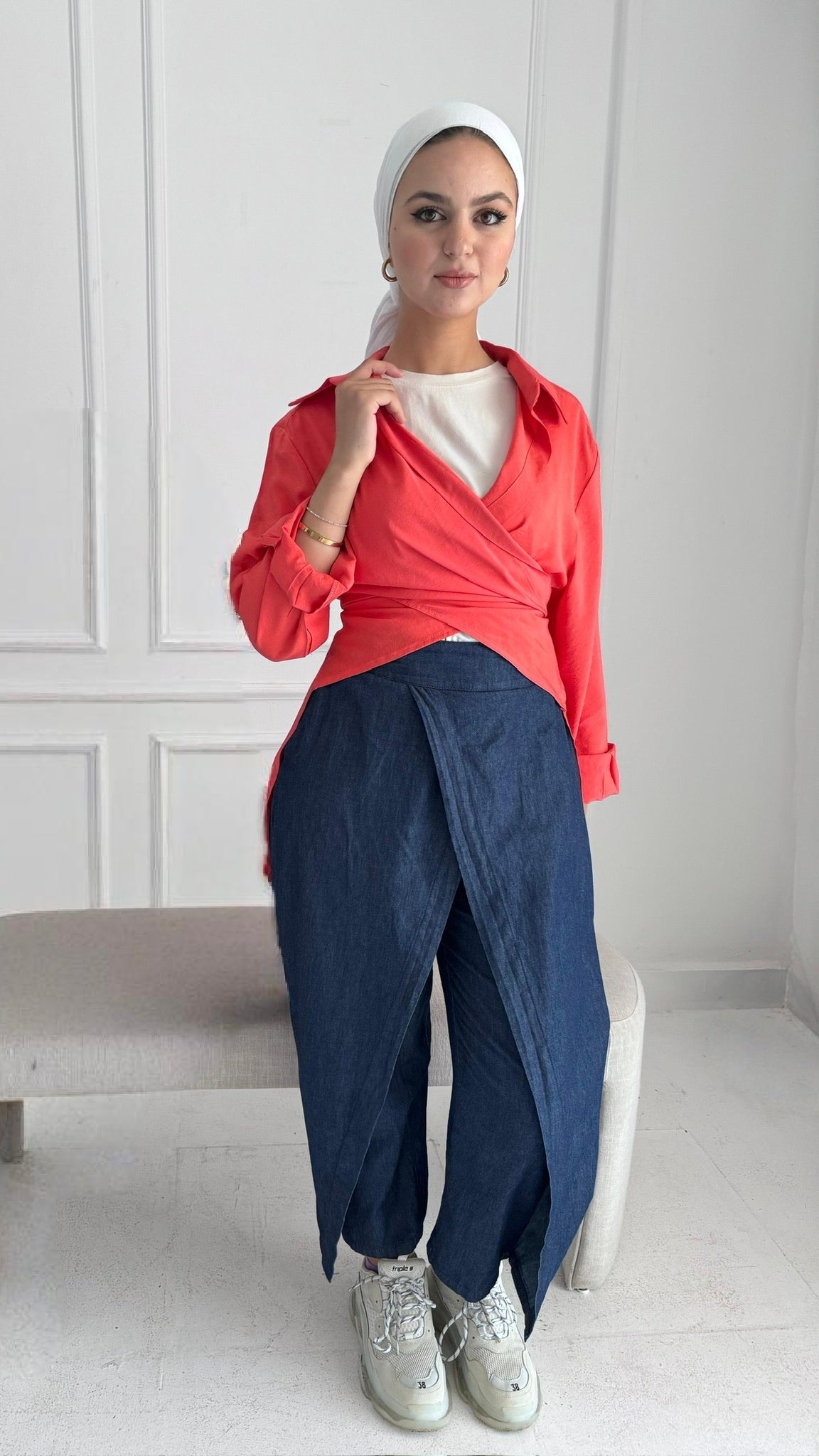 Drappé Jeans